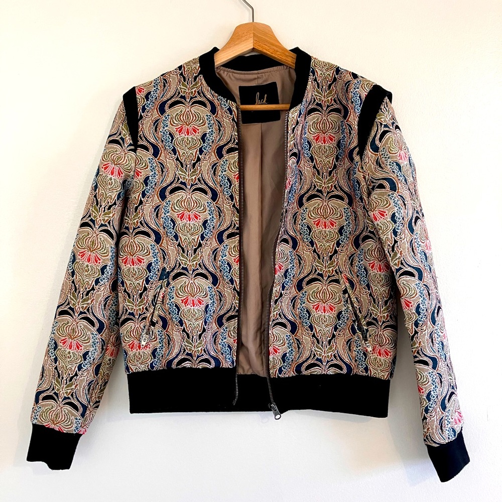 Jack by BB Dakota | Baroque Inspired Embroidered Bomber Jacket | XS Multi Color✨